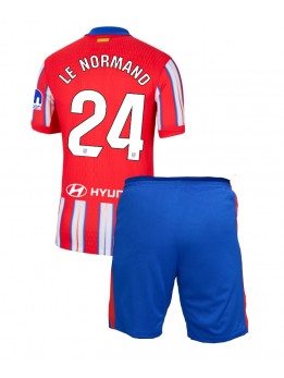 Billige Atletico Madrid Robin Le Normand #24 Hjemmedraktsett Barn 2024-25 Kortermet (+ Korte bukser)